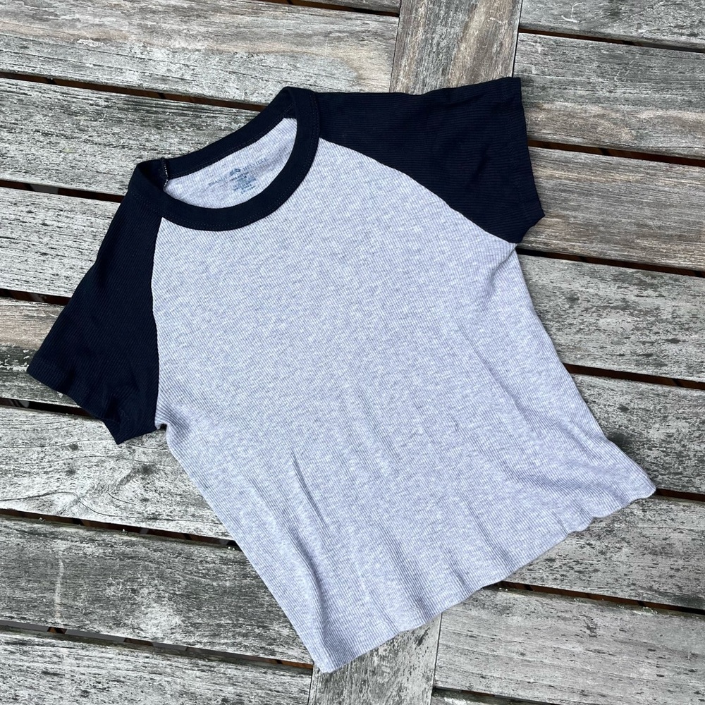 Brandy Melville Baseball Baby Tee